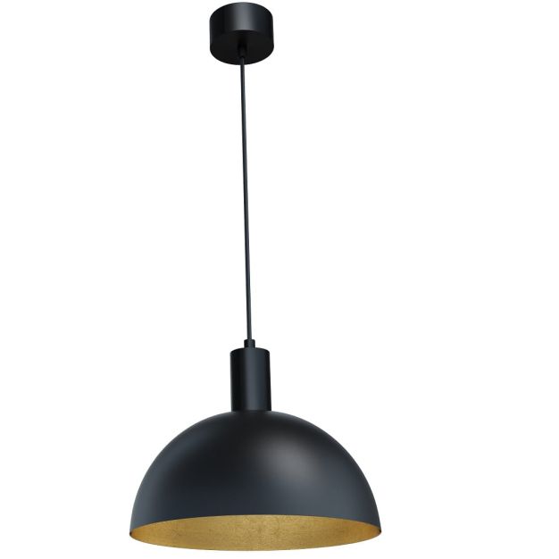 Maxlight Luisant - hanglamp - Ø 30 x 150 cm - zwart en goud