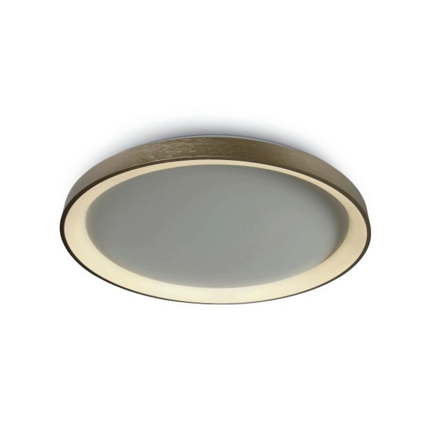 ONE Light LED Decorative Plafo - plafondverlichting - Ø 58 x 5,7 cm - 48W LED incl. - geborsteld messing