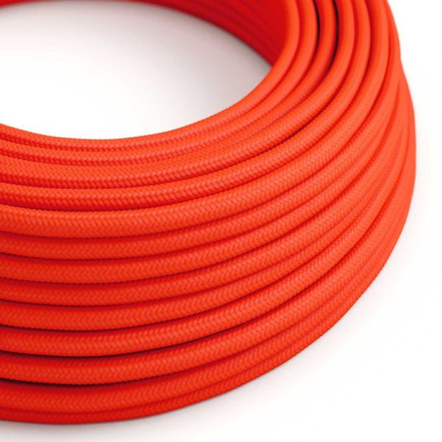 Creative Cables - 3x0,75mm² textielsnoer - per 100 cm - fluo oranje