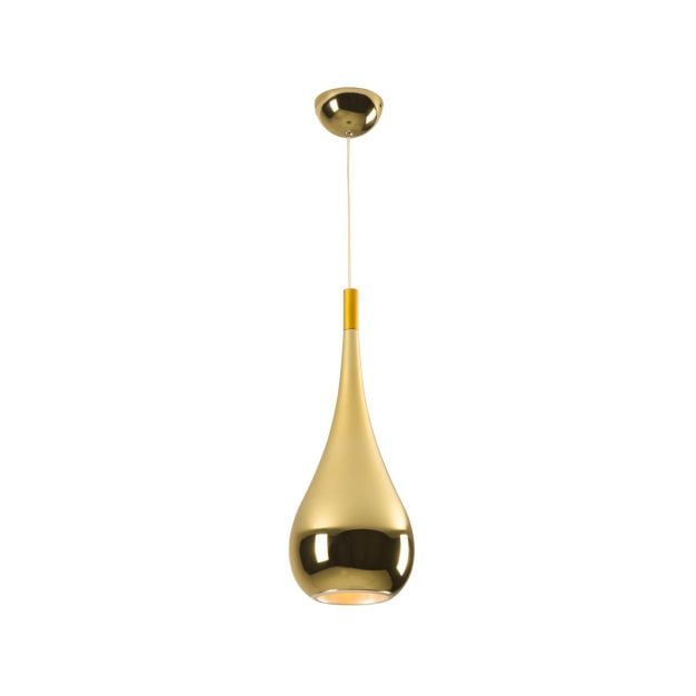 Maxlight Drop - hanglamp - Ø 20 x 120 cm - goud