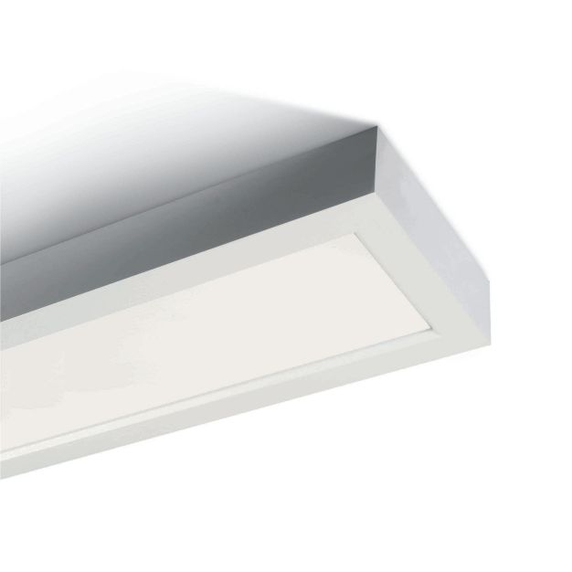 ONE Light LED Die Cast Panel - plafondverlichting - 120 x 14,5 x 5 cm - 40W LED incl. - IP40 - wit - witte lichtkleur