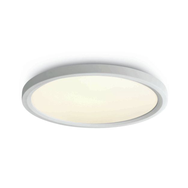 ONE Light LED Slim Line Plafo - plafondverlichting - Ø 40 x 5,5 cm - 40W LED incl. - wit - warm witte lichtkleur