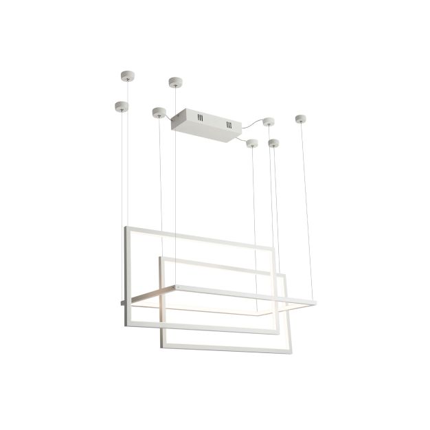 Maxlight Geometric - hanglamp - 90 x 30 x 180 cm - 3 x 16W dimbare LED incl. - wit