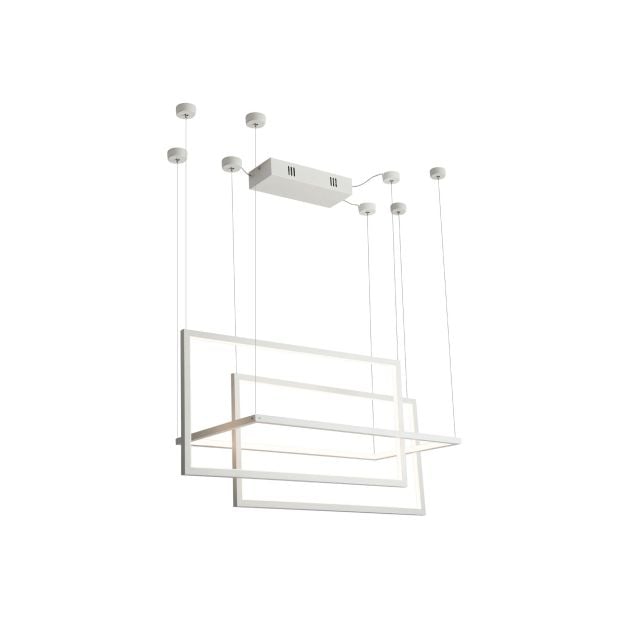 Maxlight Geometric - hanglamp - 90 x 30 x 180 cm - 3 x 16W LED incl. - wit