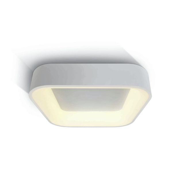 ONE Light LED Decorative Plafo Square - plafondverlichting - 45 x 45 x 11 cm - 38W LED incl. - wit