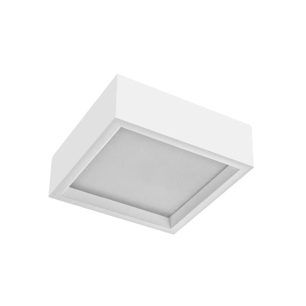 Nova Luce Belina - plafondverlichting - 45 x 45 x 8 cm - wit gips