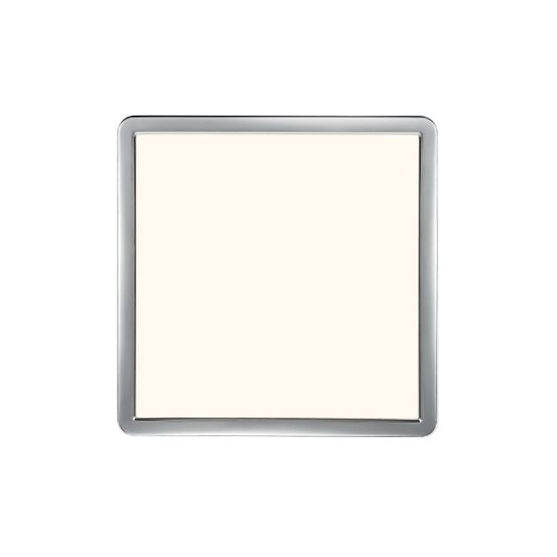 Nordlux Oja - badkamer plafondverlichting - 30 x 30 x 2,5 cm - 3 stappen Moodmaker SceneSelect functie - 14,5W LED incl. - IP54 - chroom/wit