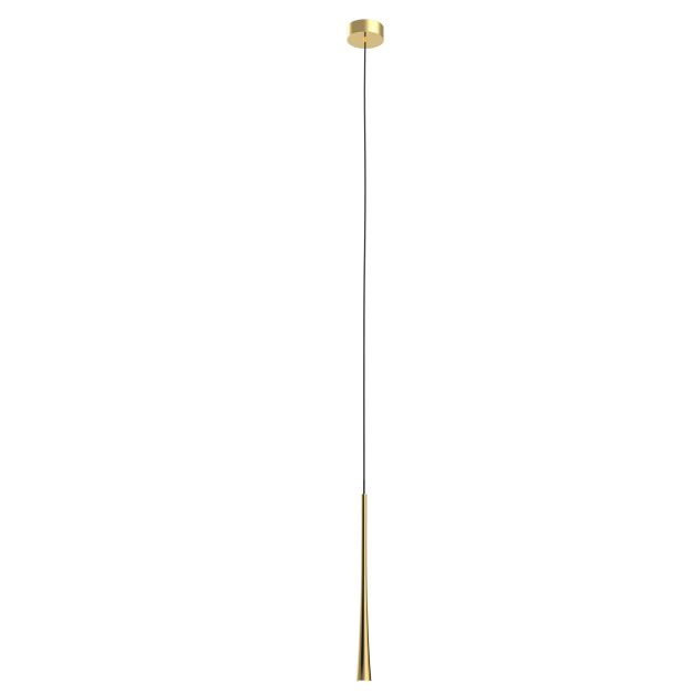 Maxlight Coffee - hanglamp - Ø 3 x 140 cm - 7W LED incl. - geborsteld goud