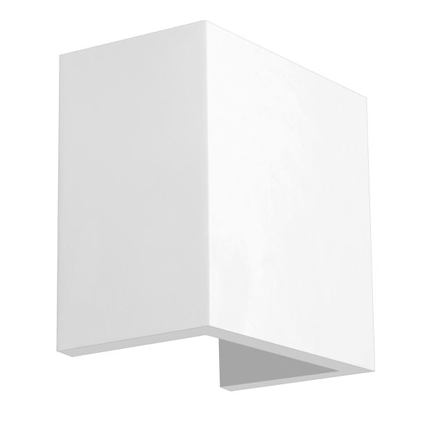 Nova Luce Sandro Square - wandlamp - 12 x 12 x 7 cm - wit gips