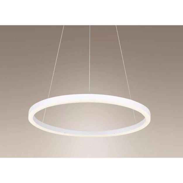 Maxlight Angel - hanglamp - Ø 60 x 150 cm - 36W dimbare LED incl. - wit