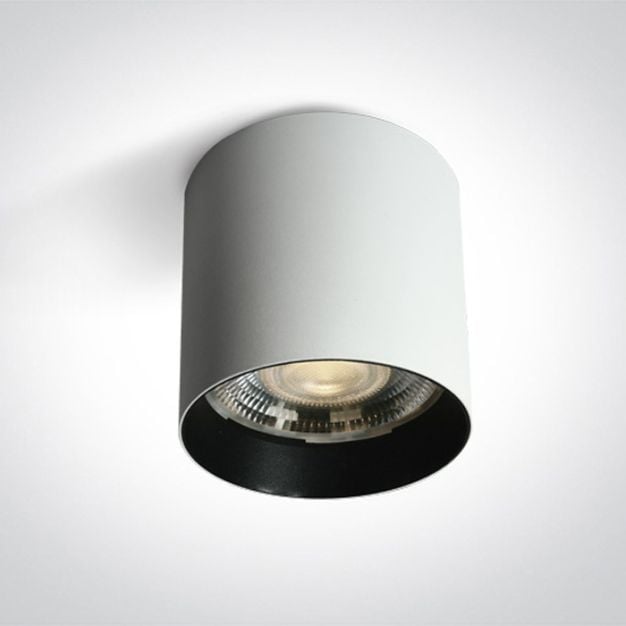 ONE Light PRO Cylinders Range - opbouwspot - Ø 9 x 8 cm - 15W LED incl. - wit