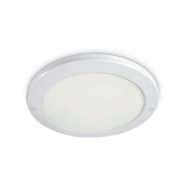 ONE Light Ultra Slim LED Panel Plafo - plafondverlichting - Ø 33 x 1,8 cm - 30W LED incl. - IP40 -  wit - warm witte lichtkleur