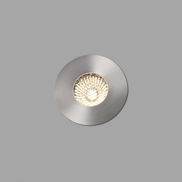 Faro Grund - ronde grondspot voor buiten - Ø 80 mm, Ø 60 mm inbouw - 7W LED incl. - IP67 - satijn inox – warm witte lichtkleur (2700K)