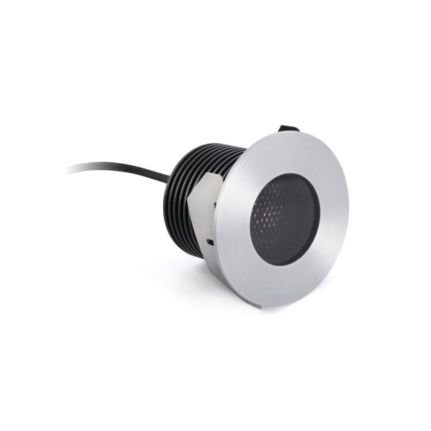 Faro Grund - ronde grondspot voor buiten - Ø 92 mm, Ø 68 mm inbouw - 13W LED incl. - IP67 - satijn inox