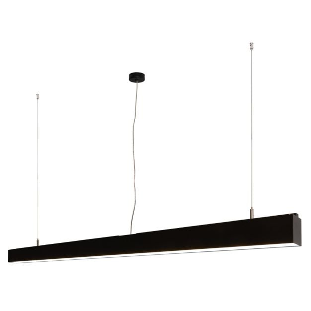 Lichtkoning Linear - hanglamp - 170 x 5 x 200 cm - 54W LED incl. - zwart - witte lichtkleur