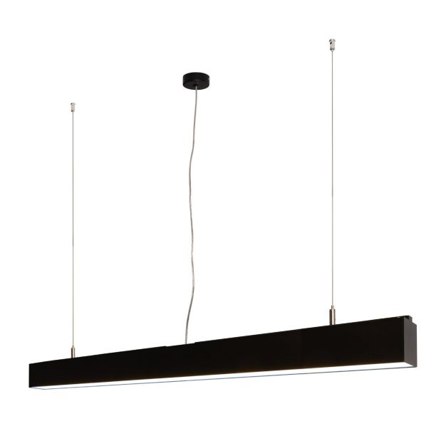 Lichtkoning Linear - hanglamp - 113,5 x 5 x 200 cm - 36W LED incl. - zwart - witte lichtkleur