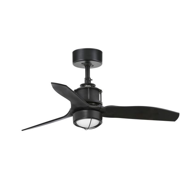 Faro Just Fan XS - plafondventilator met licht en afstandsbediening - slimme ventilator - Ø 81 cm - 17W LED incl. - mat zwart