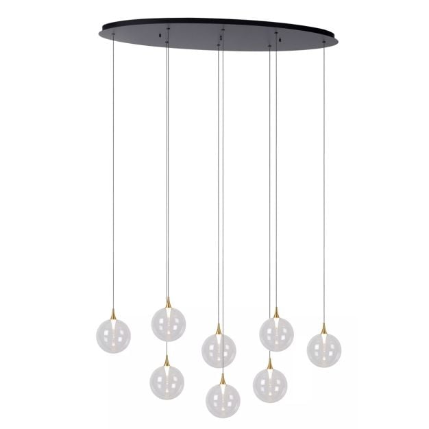 Lucide Gisela - hanglamp - 140 x 40 x 150 cm - 8 x 3,9W  dimbare LED incl. - transparant