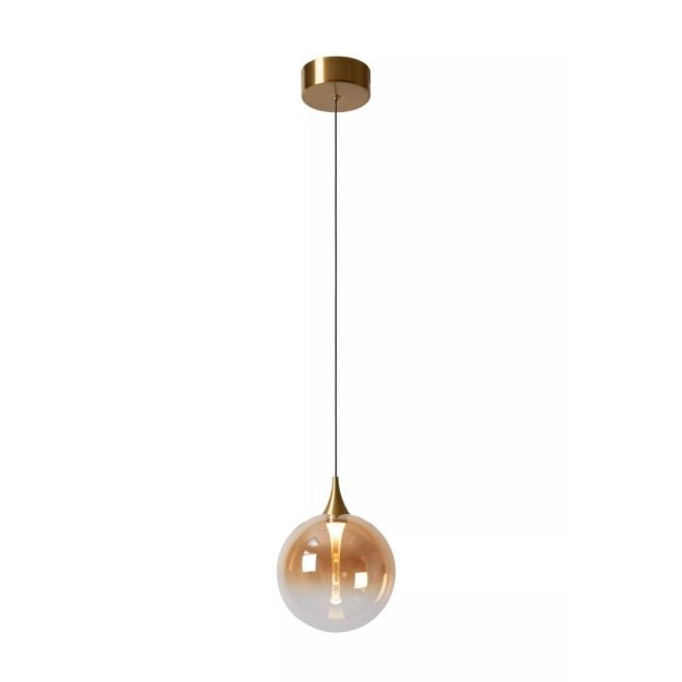 Lucide Gisela - hanglamp - Ø 16 x 150 cm - 5W LED incl. - amber