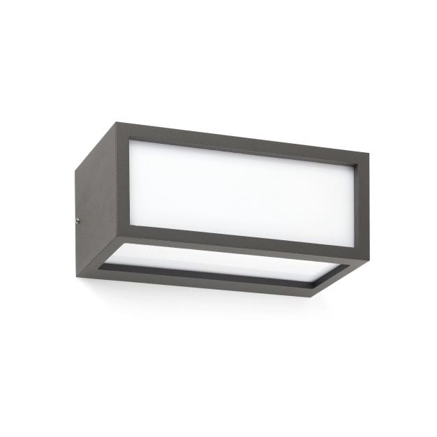 Faro Tejo - wandverlichting - 25 x 10,3 x 11 cm - IP54 - donkergrijs