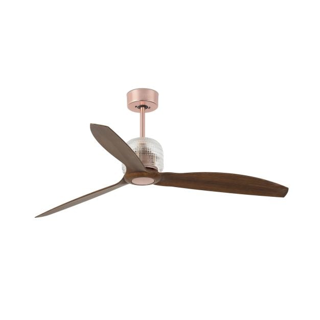 Faro Deco Fan - plafondventilator met afstandsbediening - Ø 128 cm - donkerbruin en koper