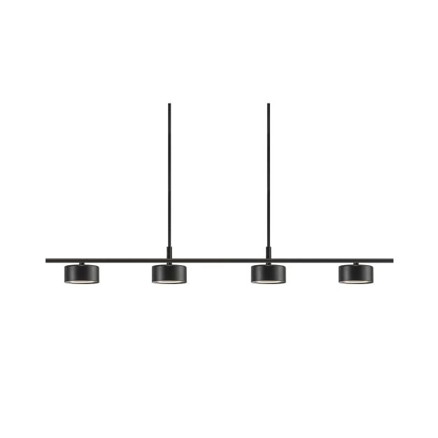 Nordlux Clyde - hanglamp - 115 x 8,5 x 209,3 cm - 3 stappen dimmer - 4 x 5W LED incl. - zwart