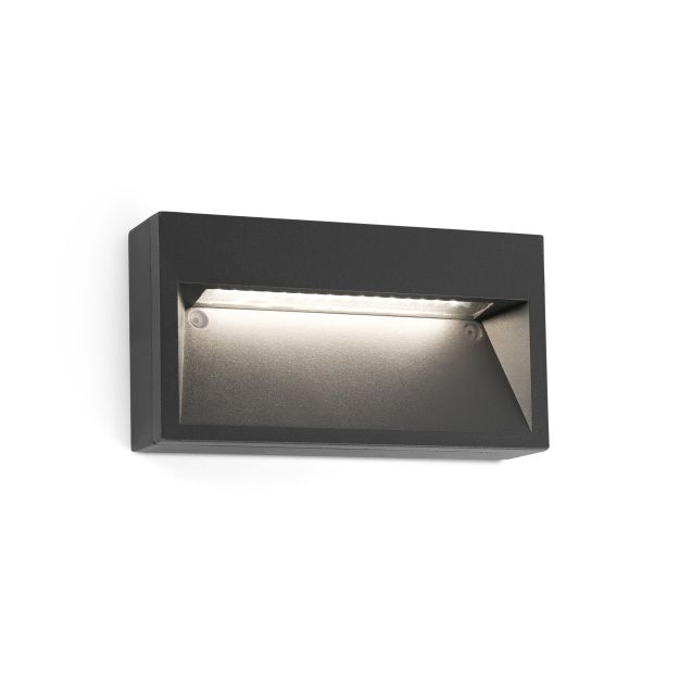 Faro Path - wandverlichting - 20,2 x 4,2 x 10,5 cm - 9W LED incl. - IP44 - donkergrijs