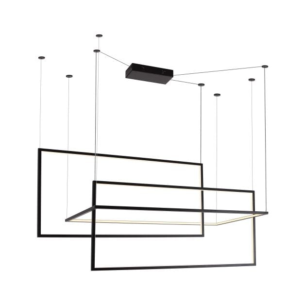 Maxlight Geometric - hanglamp - 145 x 180 cm - 3 x 26,6W LED incl. - zwart