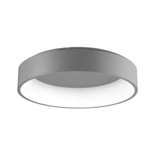 Nova Luce Rando - plafondverlichting - Ø 60 x 13 cm - 42W LED incl. - warm witte lichtkleur - grijs