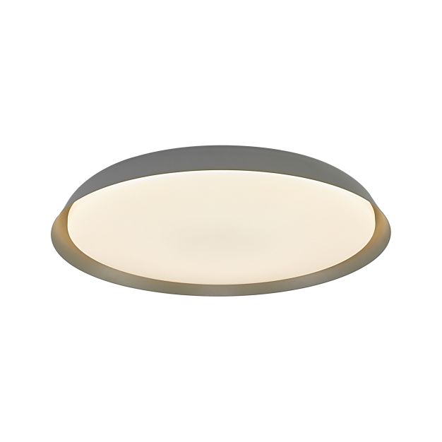 Nordlux Piso - plafondverlichting - Ø 36,5 x 5,6 cm - 22W dimbare LED incl. - grijs