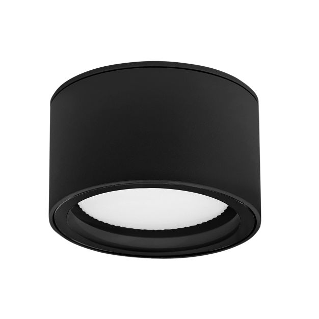 Nova Luce Focus - buiten plafondlamp - Ø 10 x 6,5 cm - IP54 - zwart