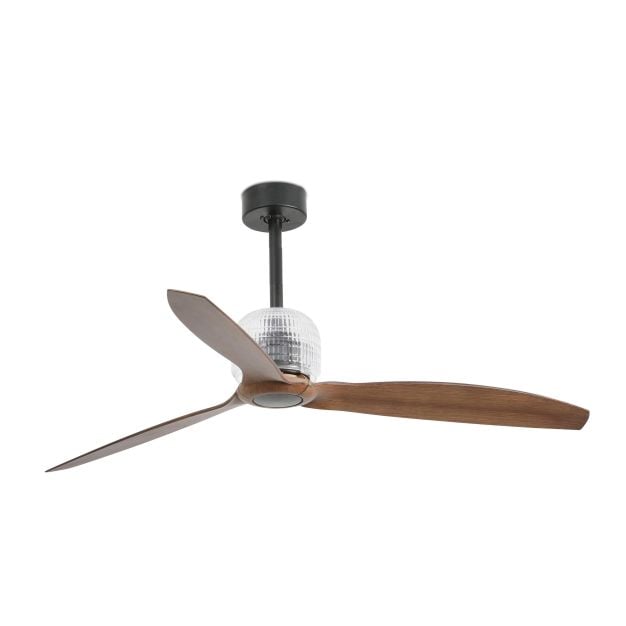 Faro Deco Fan - plafondventilator met afstandsbediening - Ø 128 cm - donkerbruin en zwart