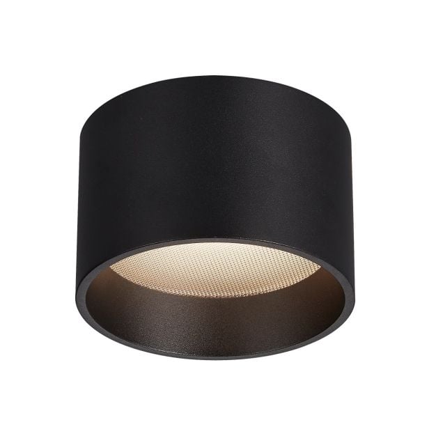 VK Lighting Mos - buiten plafondverlichting - Ø 11 x 7,5 cm - 12W LED incl. - IP44 - zwart