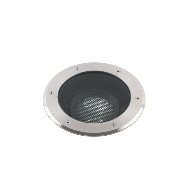 Faro Geiser Orientable - ronde grondspot voor buiten - Ø 260 mm, Ø 200 mm inbouwmaat - 29W LED incl. - IP67 - satijn inox - 10 graden