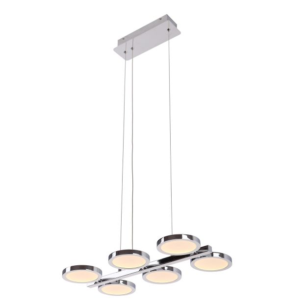 Maxlight Porto - hanglamp - 49 x 30 x 120 cm - 27W LED incl. - chroom