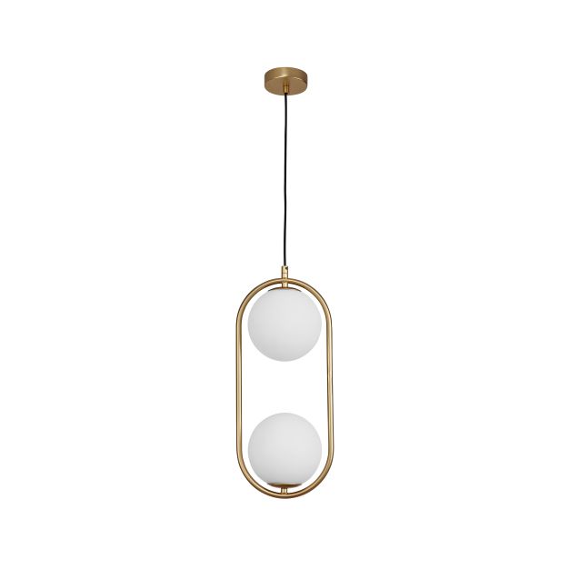 Nova Luce Obitar - hanglamp - 20 x 15 x 120 cm - messing goud