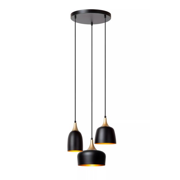 Lucide Chayanne - hanglamp - Ø 30 x 156,5 cm - zwart