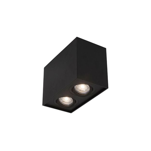 Nova Luce Rende - opbouwspot 2L - 16 x 8 x 9 cm - zandzwart