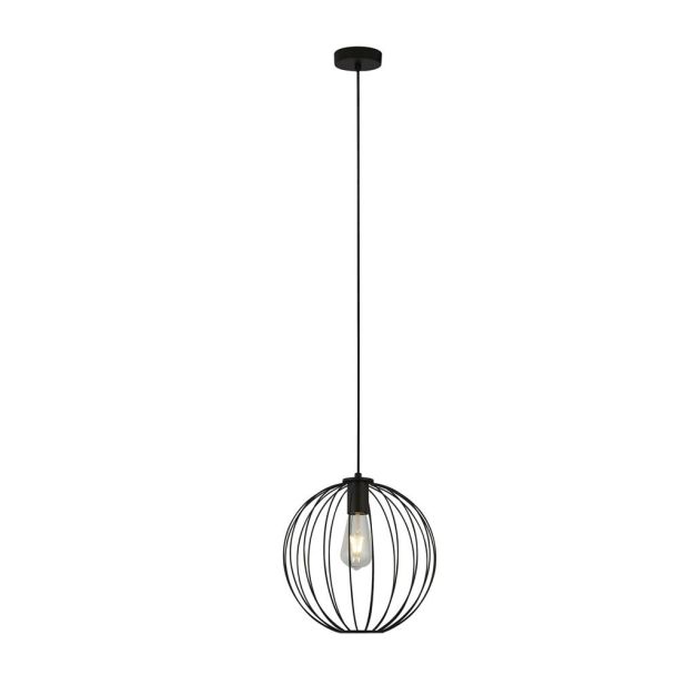 Searchlight Rondo - hanglamp - Ø 30 x 120 cm - zwart