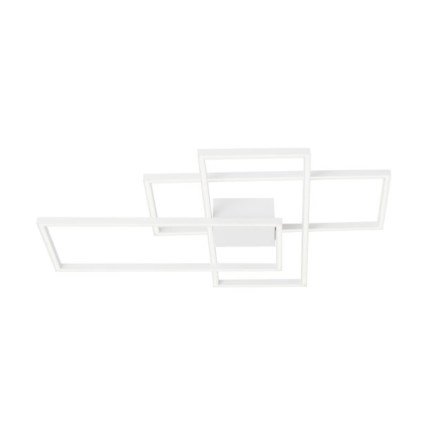 Nova Luce Bilbao - plafondverlichting - 90 x 67 x 8,5 cm - 55W dimbare LED incl. - wit