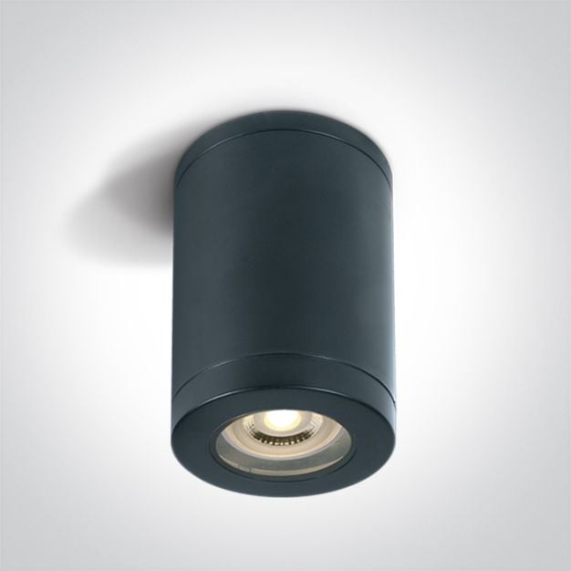 ONE Light GU10 Outdoor Cylinder Lights - opbouwspot 1L - Ø 7,2 x 13 cm - IP65 - zwart