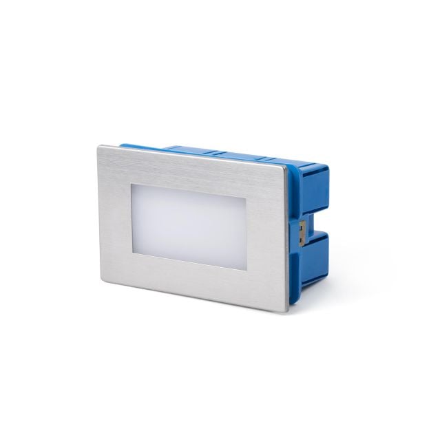 Faro Gron - inbouw wandverlichting - 10,5 x 5 x 6,5 cm - 1W LED incl. - IP65 - satijn inox