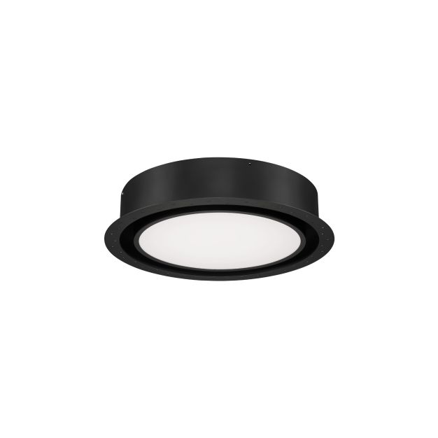 Nova Luce Perfect Profile Trimless - inbouwspot - Ø 400 mm, 475 mm inbouwmaat - 24W dimbare LED incl. - 3000K - zwart