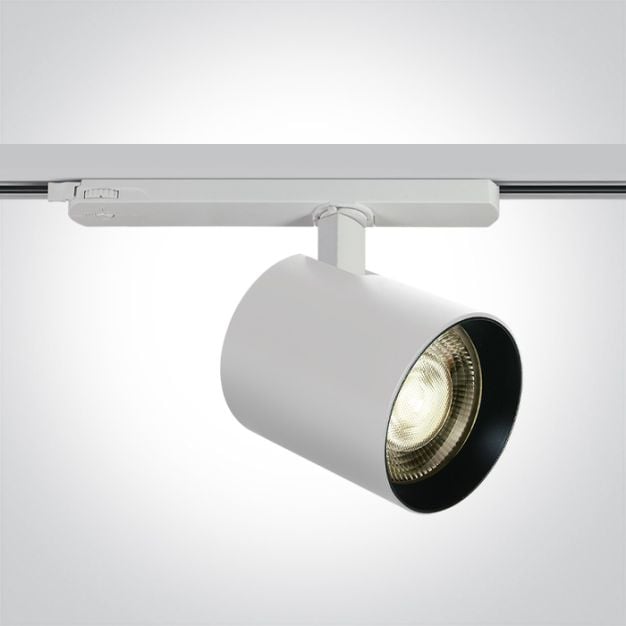 ONE Light COB Shop Range - rail spot - Ø 10 x 10 cm - 20W/25W/30W/35W LED incl. - wit - warm witte lichtkleur