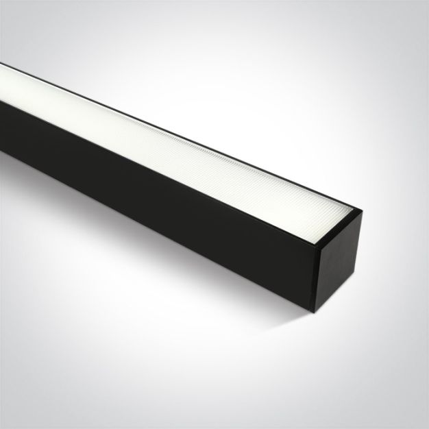 ONE Light LED Linear Profiles - lineair systeem - 150 x 7,5 x 7,5 cm - 50W LED incl. - zwart - witte lichtkleur