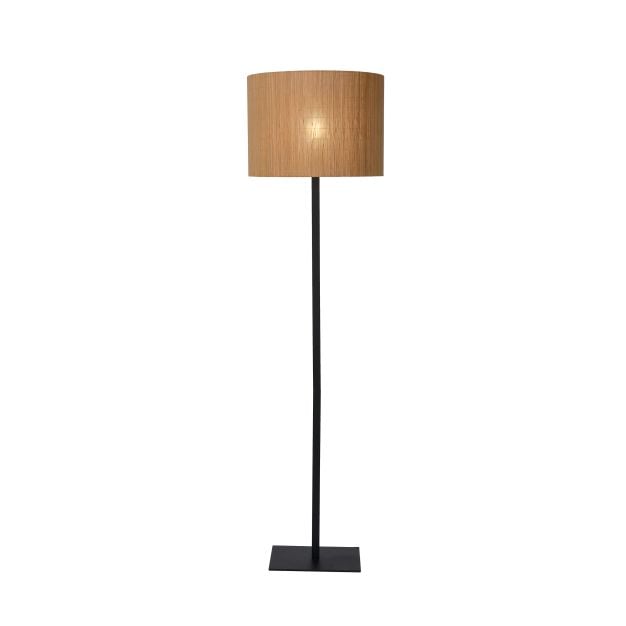 Lucide Magius - staanlamp - 156,5 cm - lichtbruin en zwart