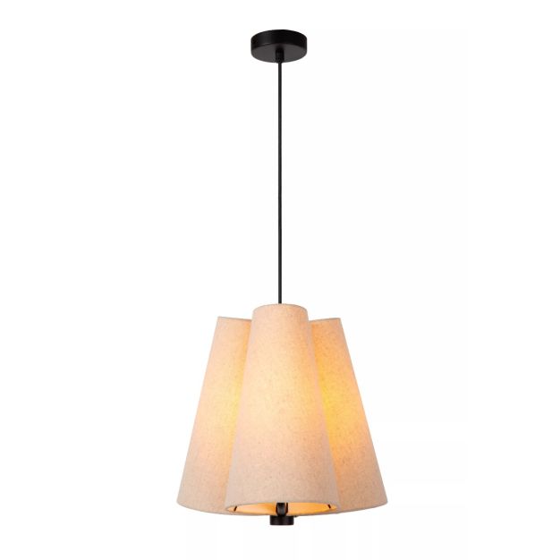 Lucide Gregory - hanglamp - Ø 34,3 x 165 cm - beige