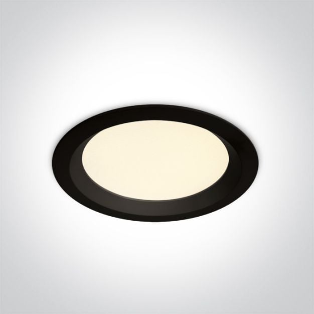 ONE Light UGR19 CCT V Range - inbouw plafondverlichting - Ø 190 mm, Ø 170 mm inbouwmaat - 20W LED incl. - IP44 - zwart