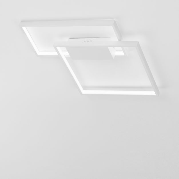 Nova Luce Porto - plafondverlichting - 45 x 45 x 4 cm - 30W dimbare LED incl. - zandwit