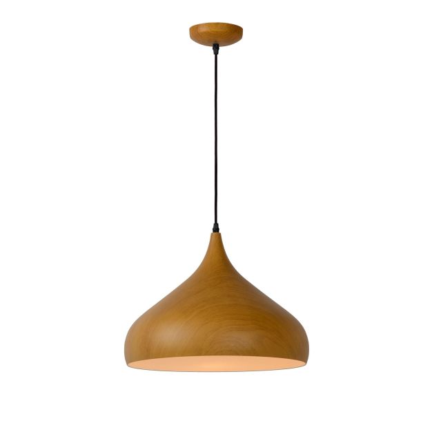 Lucide Woody II - hanglamp - Ø 42 x 130 cm - hout